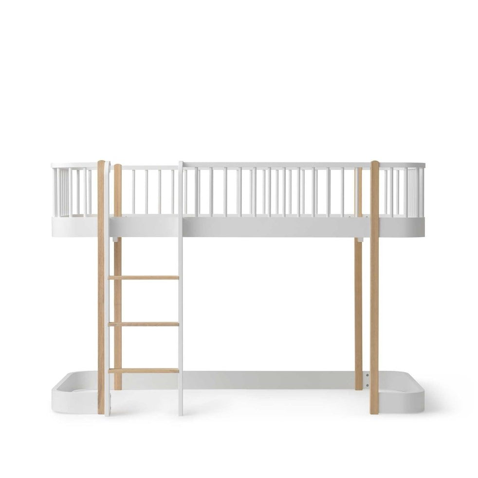 Wood Original Low Loft Bed - White/Oak – Loft Beds for children, available at Learning Bugs UK