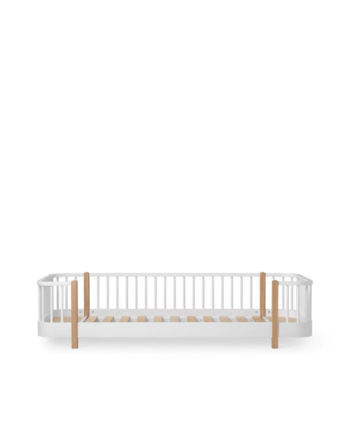 Wood Original Floor Bed - White/Oak – Single Beds for children, available at Learning Bugs UK
