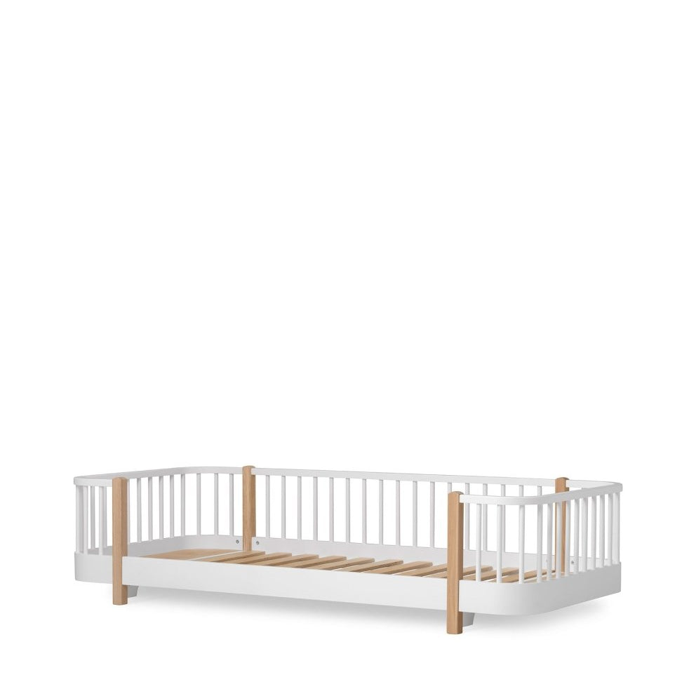 Wood Original Floor Bed - White/Oak – Single Beds for children, available at Learning Bugs UK