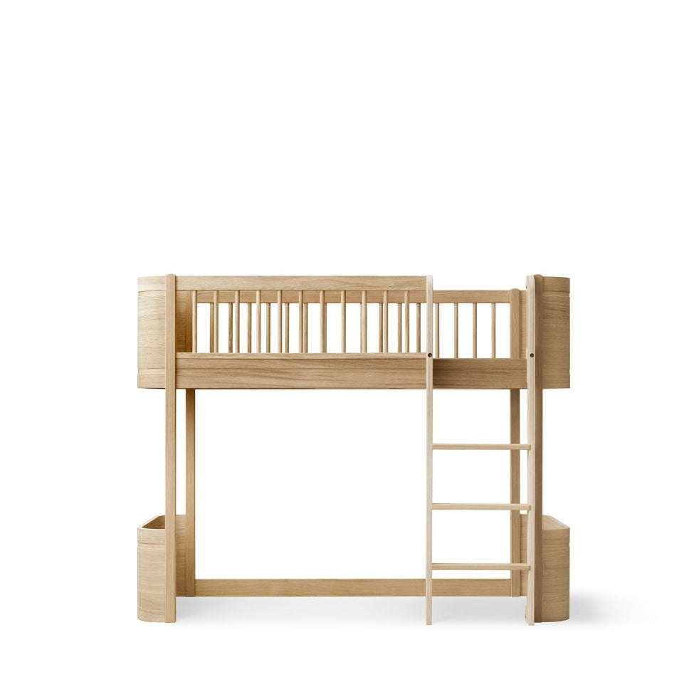 Mini+ Low Loft Bed - Oak – Loft Beds for children, available at Learning Bugs UK
