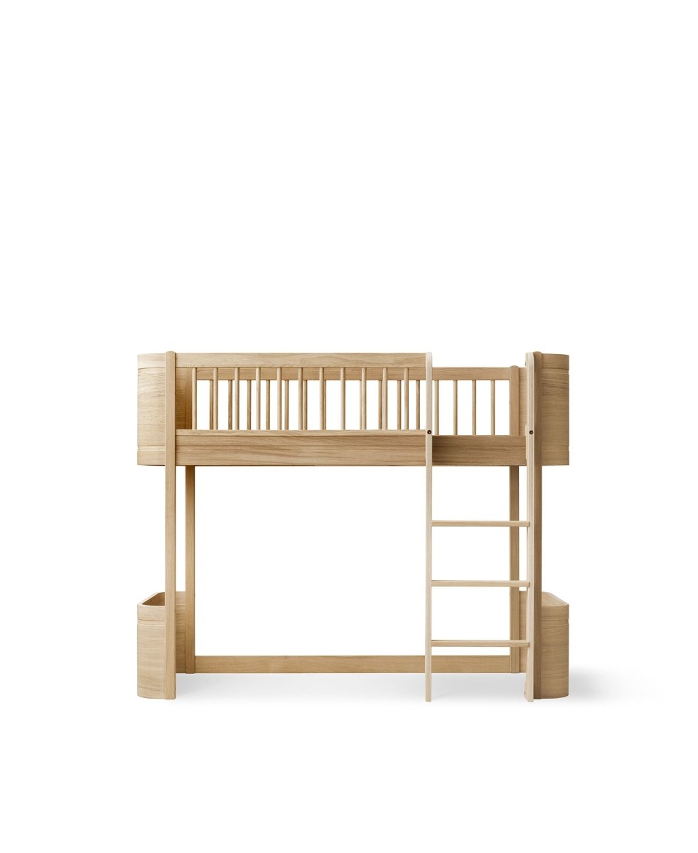 Mini+ Low Loft Bed - Oak – Loft Beds for children, available at Learning Bugs UK