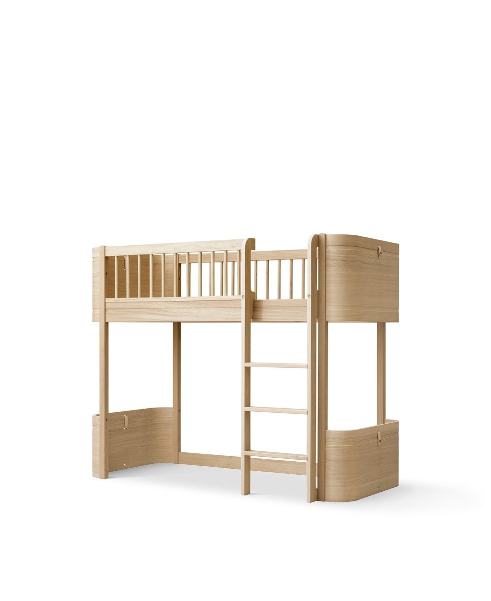 Mini+ Low Loft Bed - Oak – Loft Beds for children, available at Learning Bugs UK