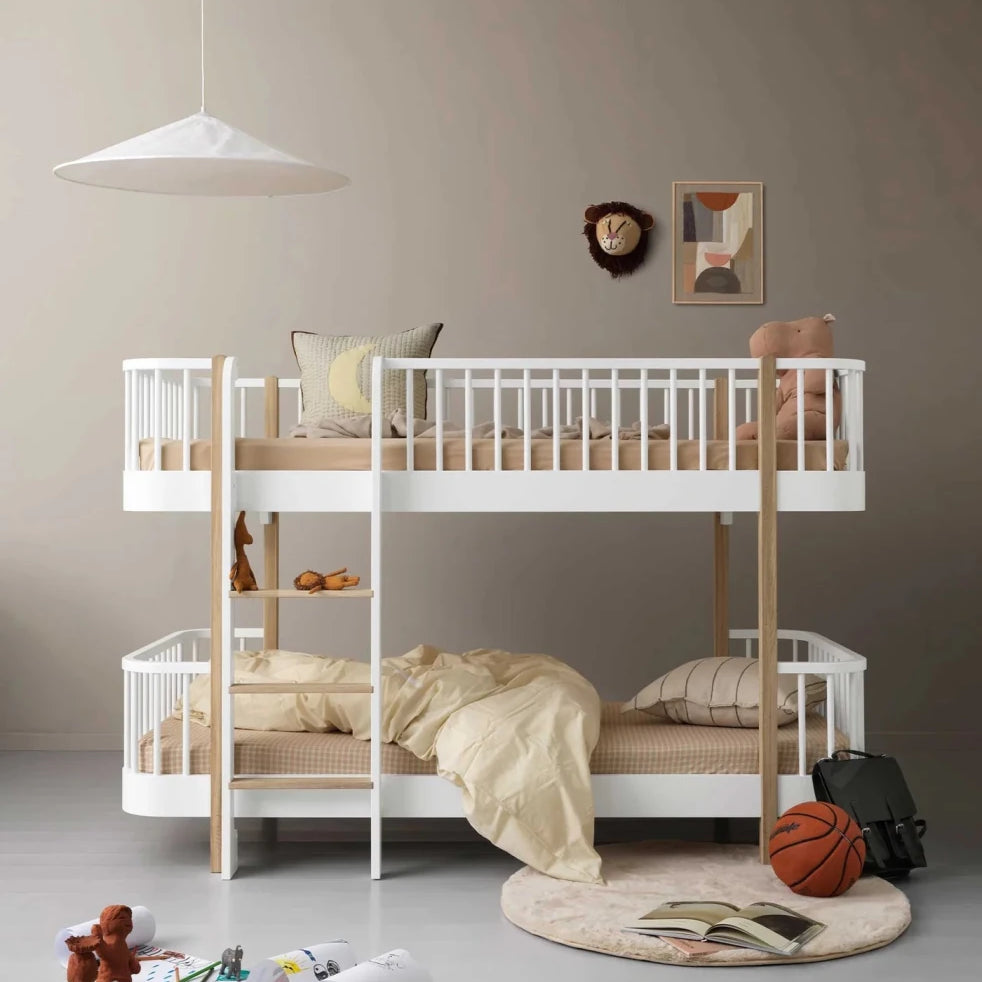 Wood Original Low Bunk Bed - White – Bunk Beds for children, available at Learning Bugs UK