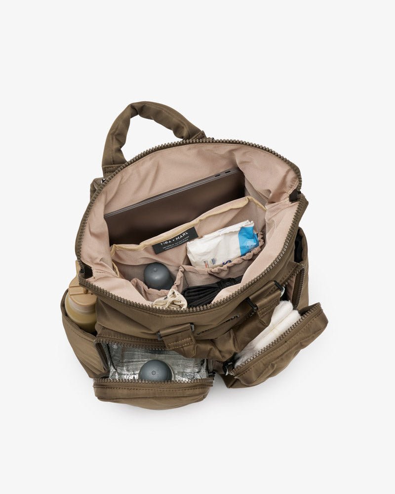 Ozzy Changing Tote / Backpack 2.0 Chocolate – Tote Bag for children, available at Learning Bugs UK