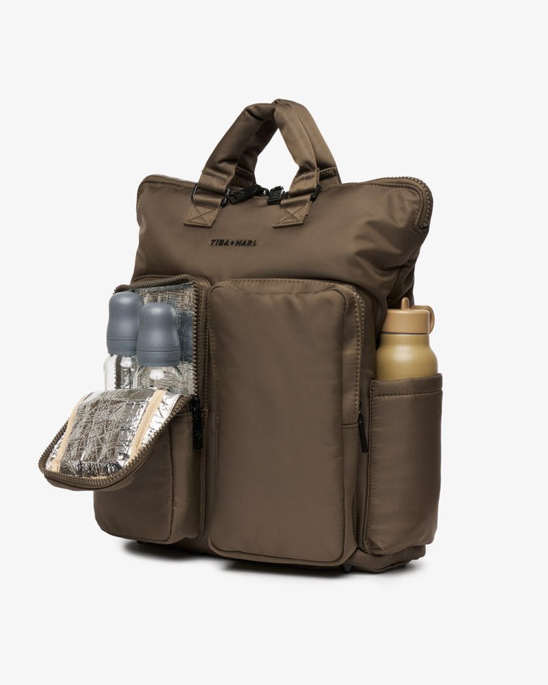 Ozzy Changing Tote / Backpack 2.0 Chocolate – Tote Bag for children, available at Learning Bugs UK