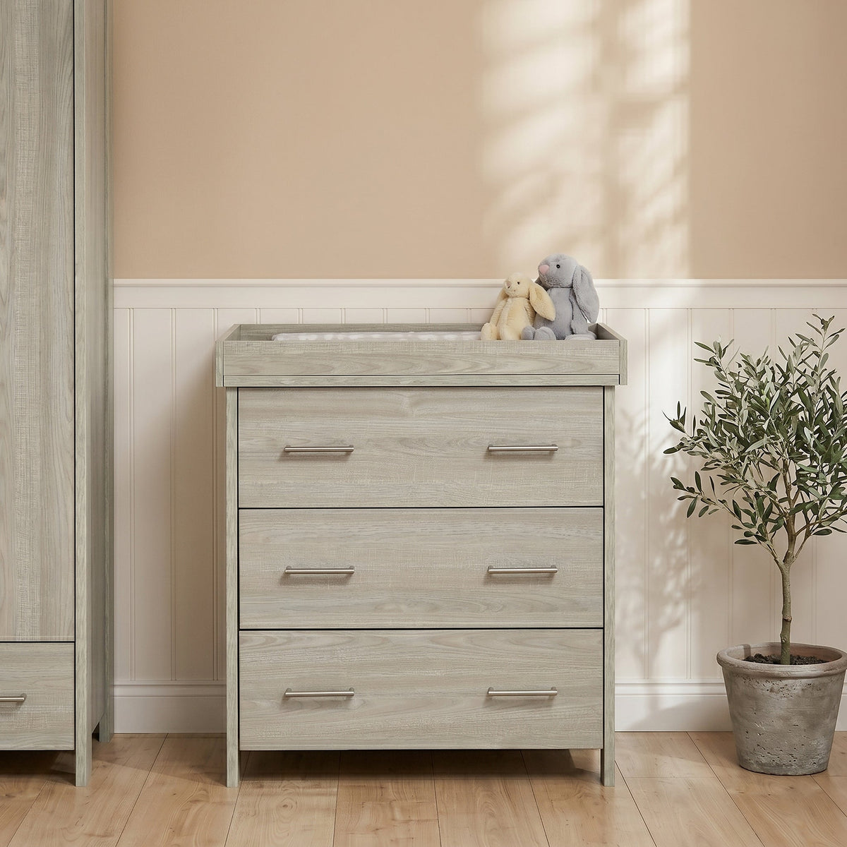 Obaby Nika 3 Piece Room Set - Grey Wash