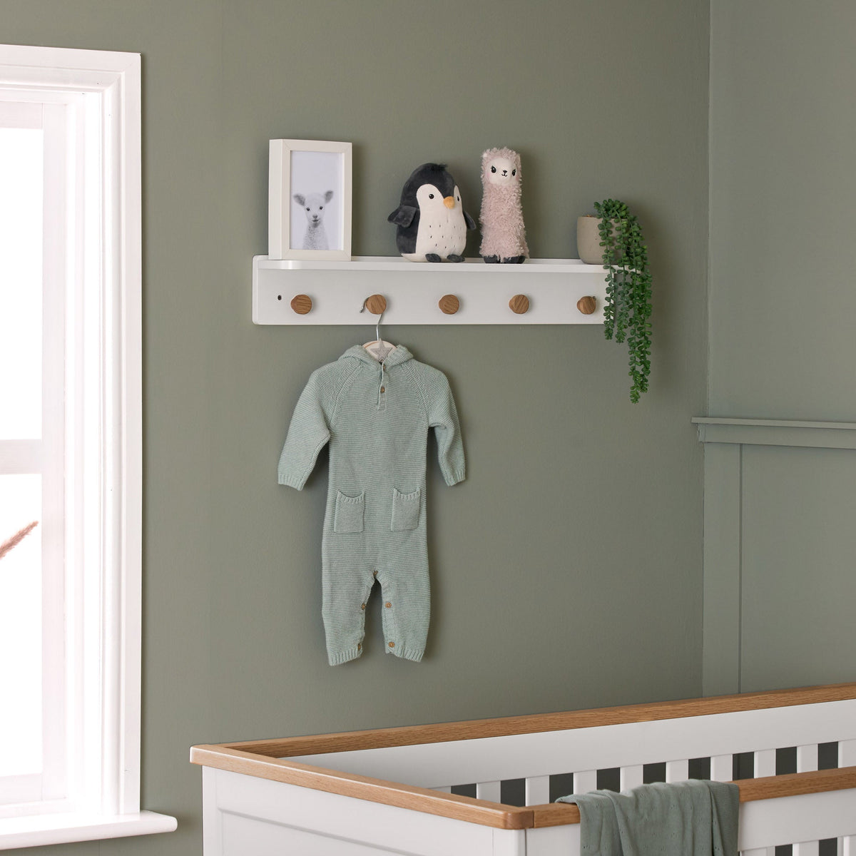 Obaby Orla Wall Shelf - White With Oak