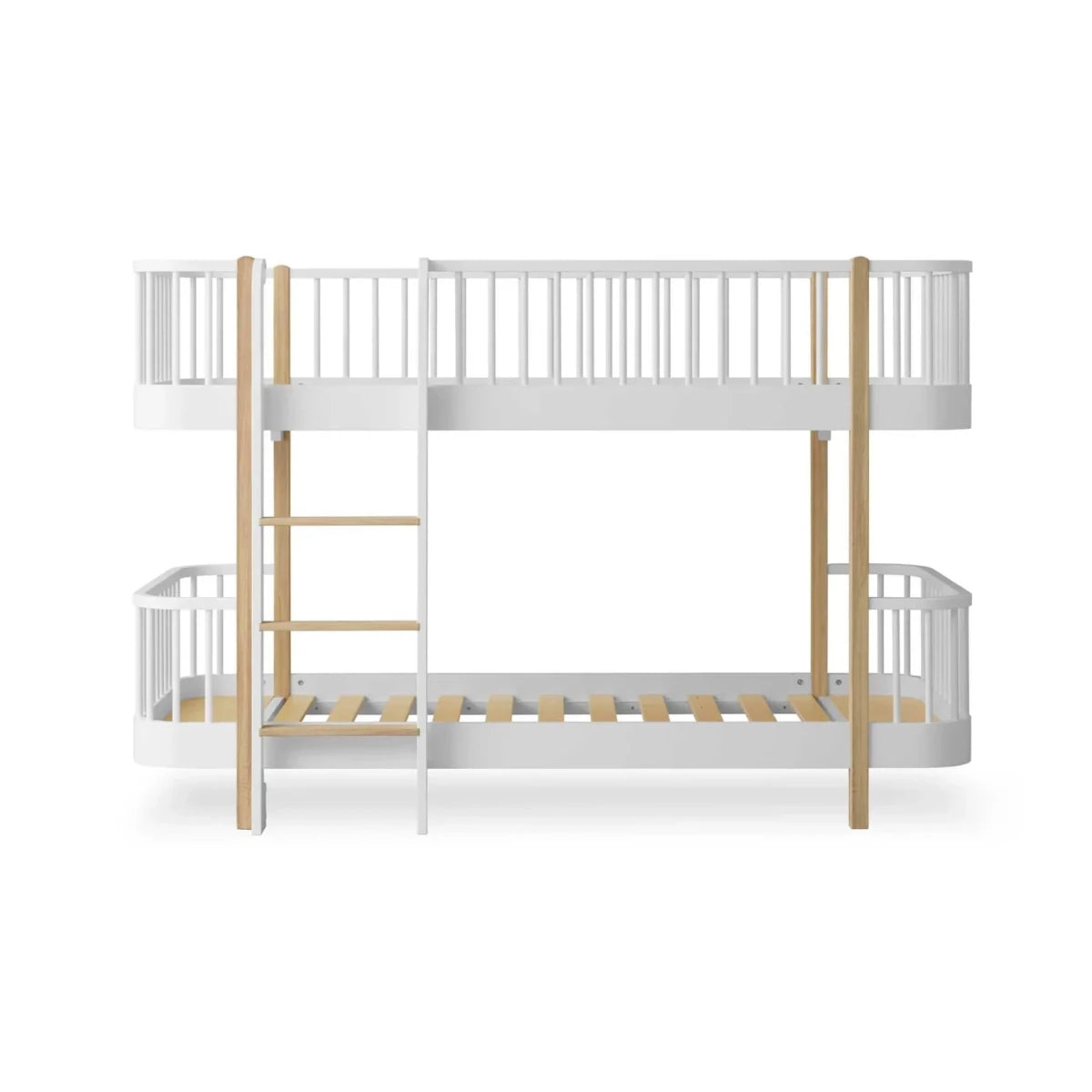 Wood Original Low Bunk Bed - White/Oak – Bunk Beds for children, available at Learning Bugs UK