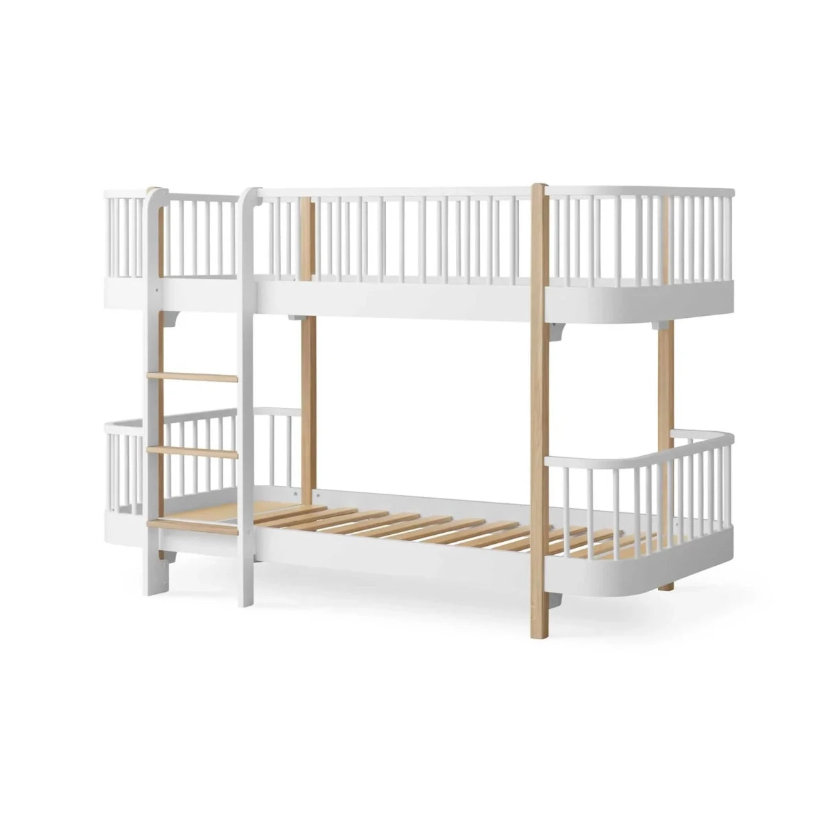 Wood Original Low Bunk Bed - White/Oak – Bunk Beds for children, available at Learning Bugs UK