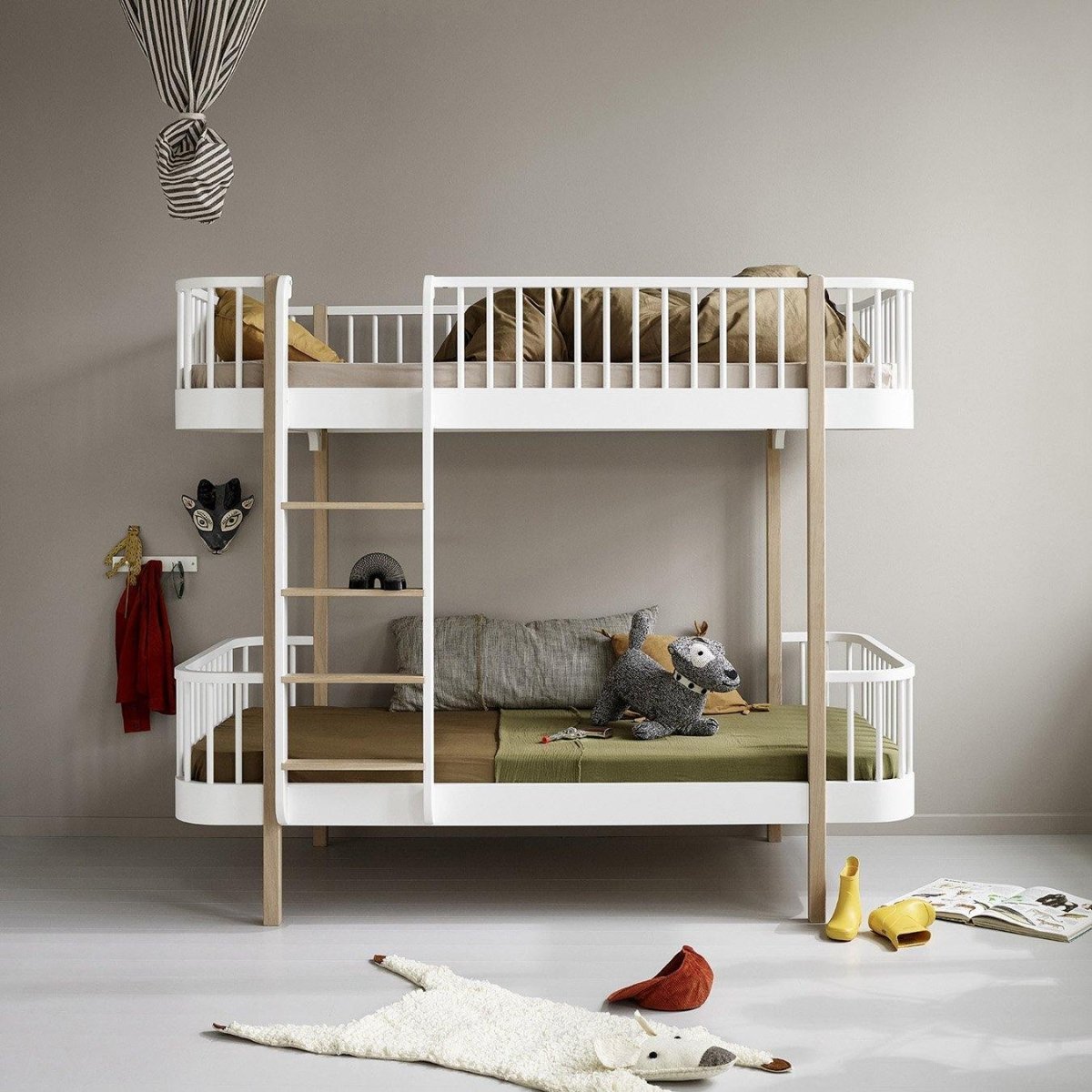 Wood Original Bunk Bed - White/Oak – Bunk Beds for children, available at Learning Bugs UK