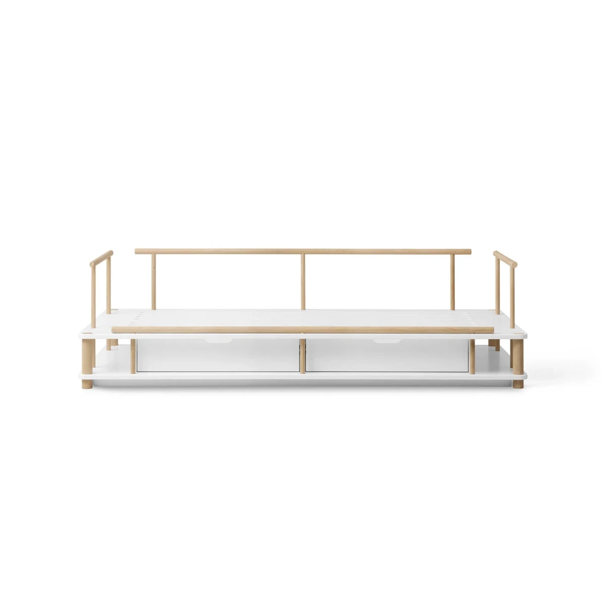 Camp Day Bed - White/Oak – Single Beds for children, available at Learning Bugs UK
