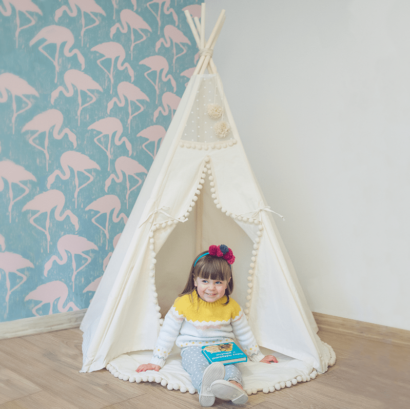 MINICAMP Original Play Tent with Pompoms – Teepees for children, available at Learning Bugs UK