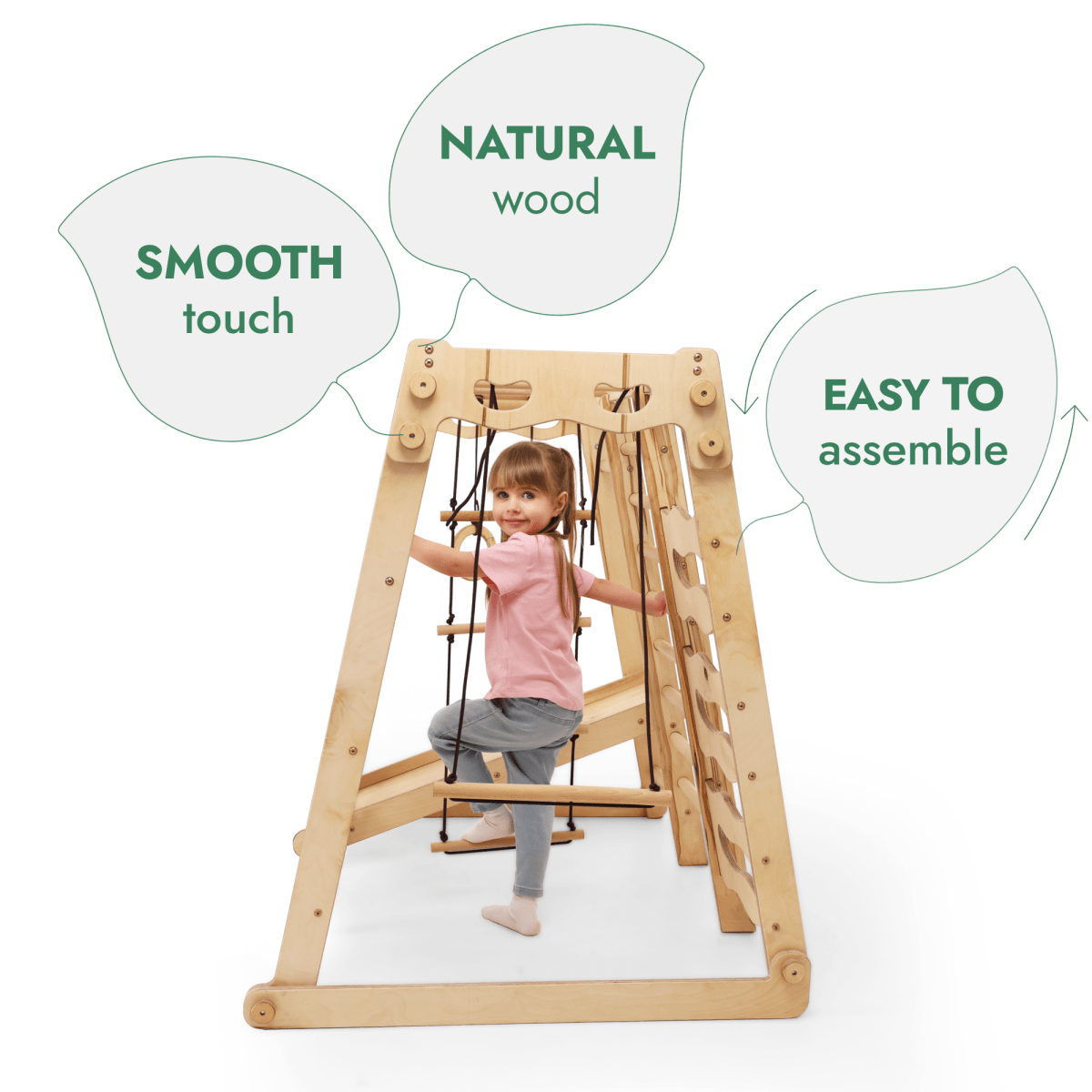 Goodevas 6 in 1 Indoor Playground Climbing Frame – Playhouses for children, available at Learning Bugs UK