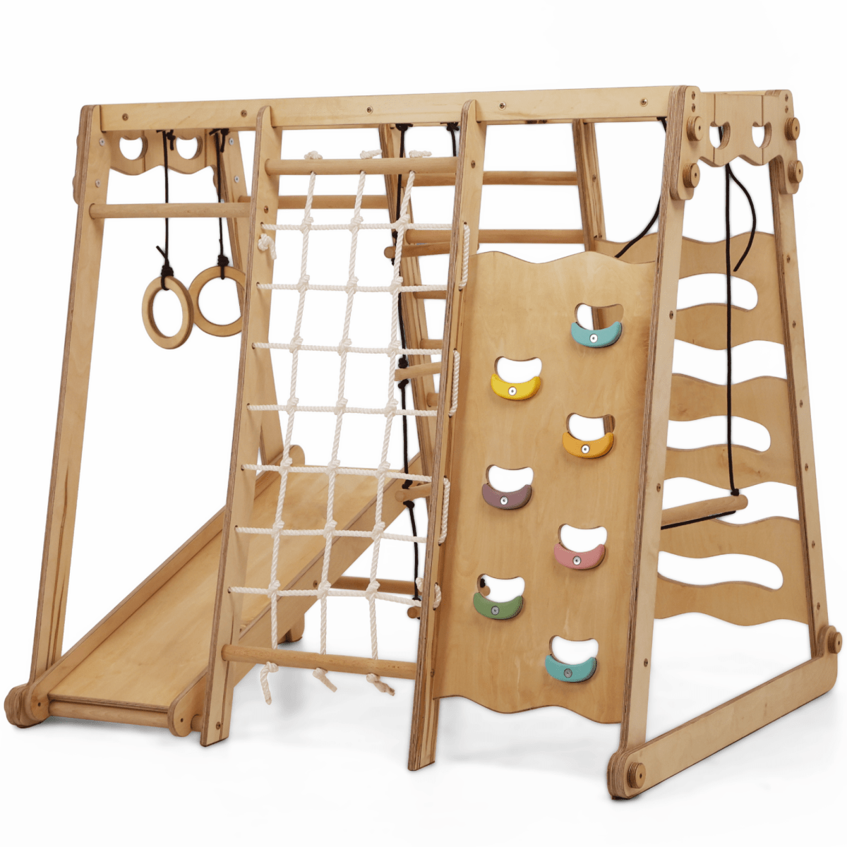 Goodevas 6 in 1 Indoor Playground Climbing Frame – Playhouses for children, available at Learning Bugs UK