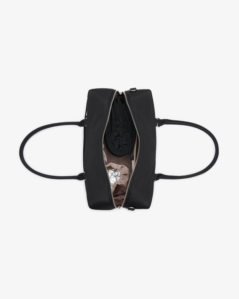 Riley Compact East-West Changing Bag Black Woven – Compact Changing Bag for children, available at Learning Bugs UK