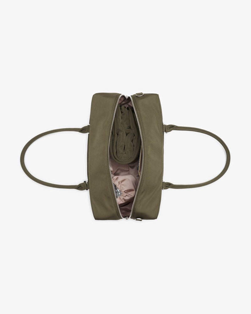 Riley Compact East-West Changing Bag Olive Woven – Compact Changing Bag for children, available at Learning Bugs UK