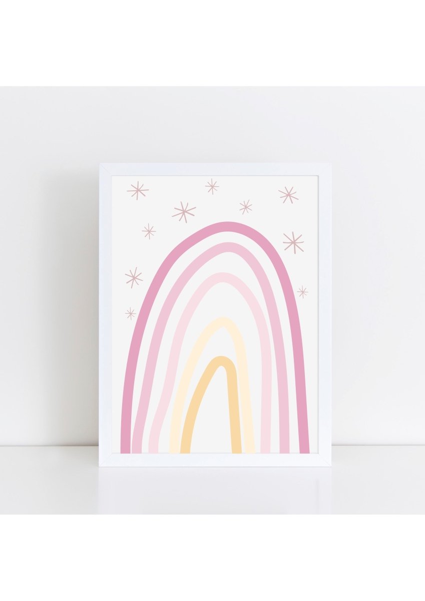 Rainbow Print - pinks – Rainbows for children, available at Learning Bugs UK