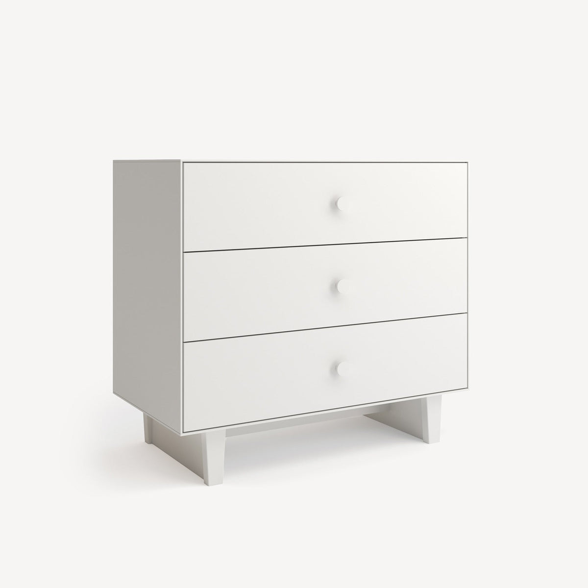 Oeuf Merlin 3-Drawer Dresser in White, side view