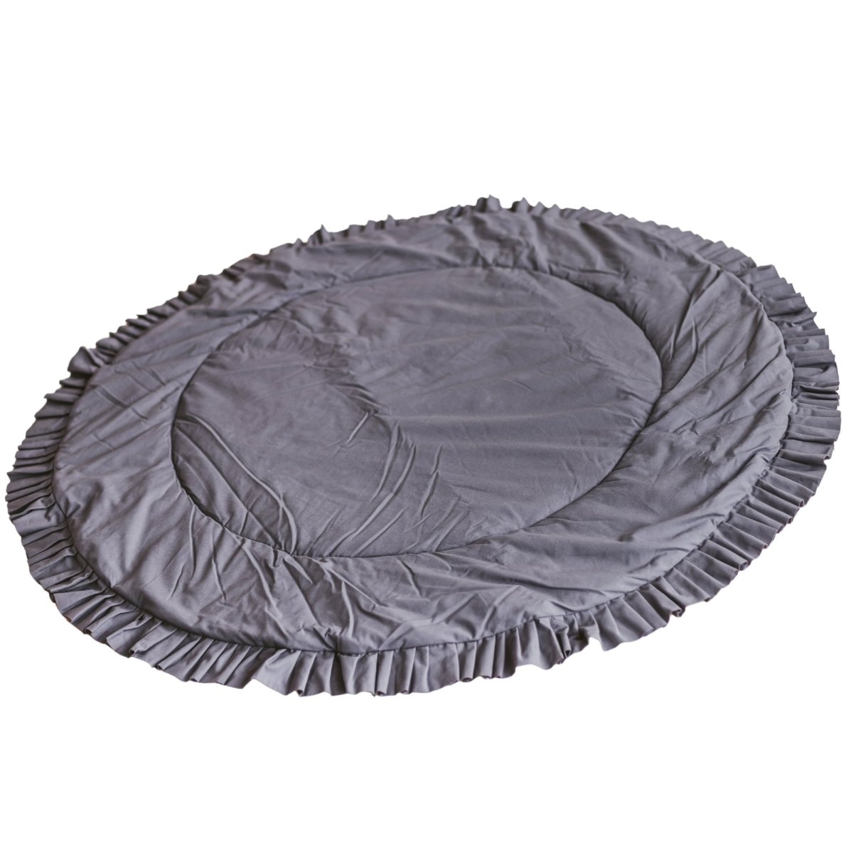 MINICAMP Kids Playmat with Ruffled Border in Grey – Playmats for children, available at Learning Bugs UK