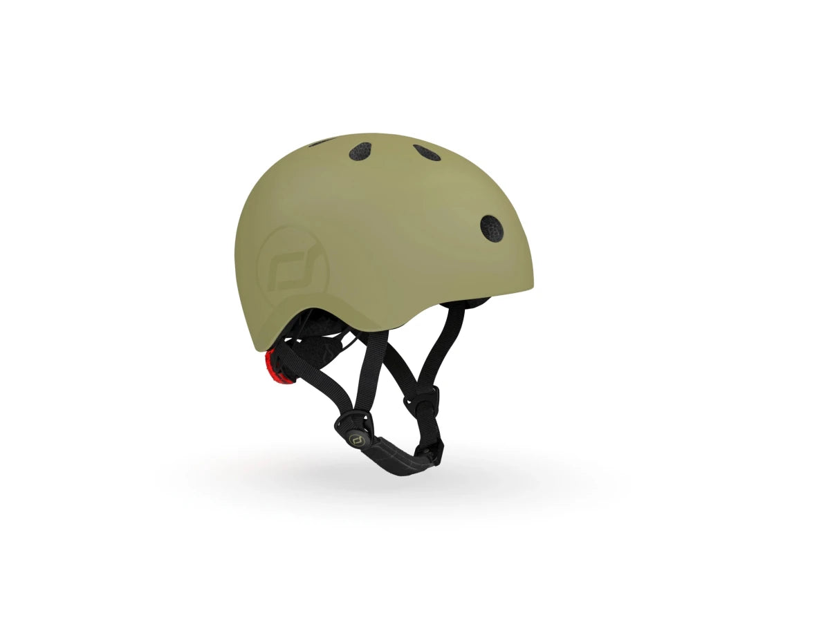 Scoot & Ride kids helmet in Olive green, size S-M