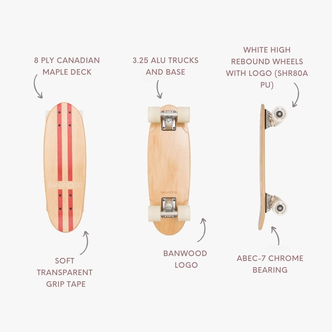 Buy Banwood Skateboard – Kids Maple Deck Skateboard (Red) | SKATEBOARD for kids by Learning Bugs UK