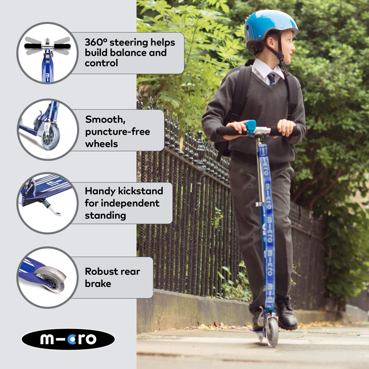 Micro Scooters Micro Sprite Scooter - Classic – Scooters for children, available at Learning Bugs UK