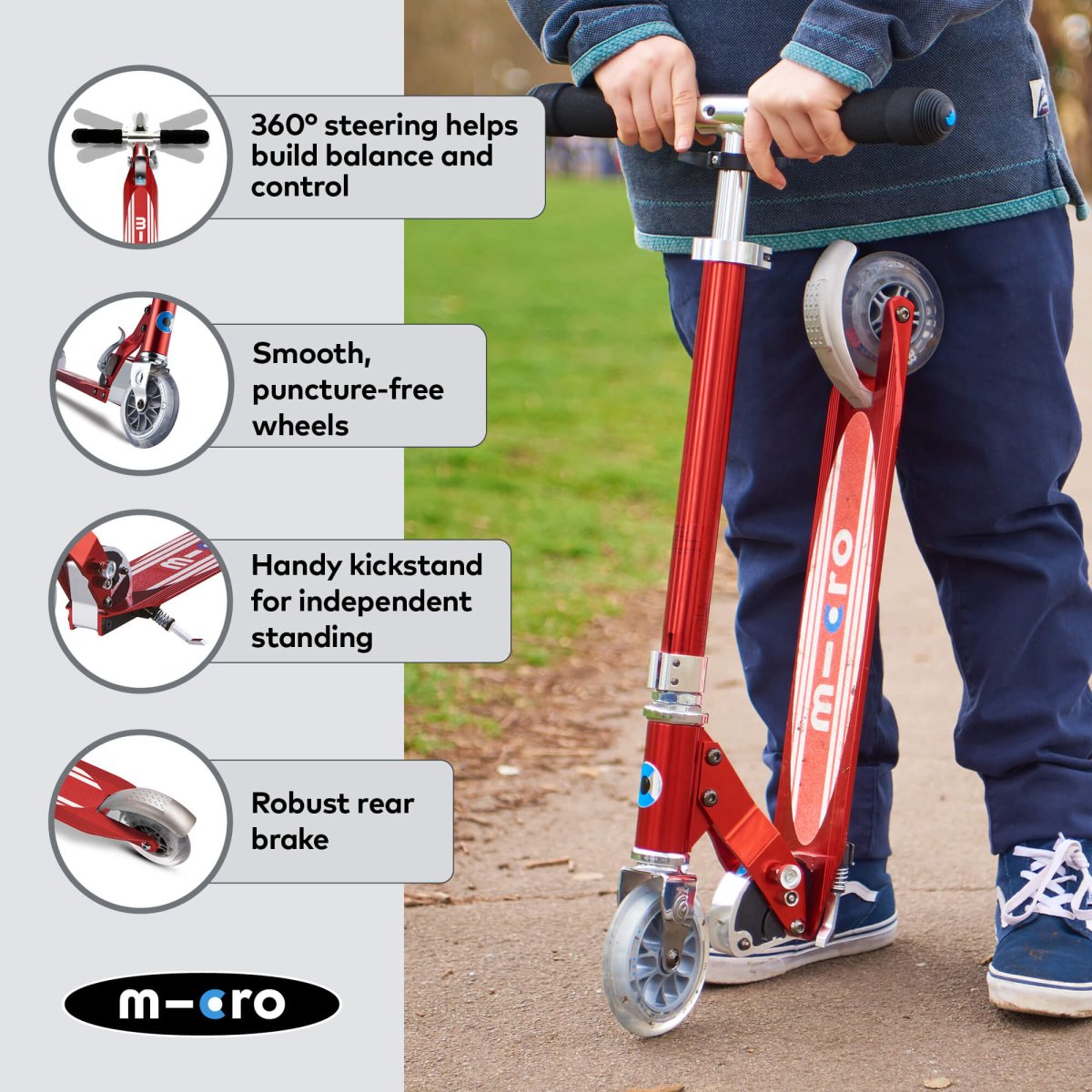 Micro Scooters Micro Sprite Scooter - Classic – Scooters for children, available at Learning Bugs UK