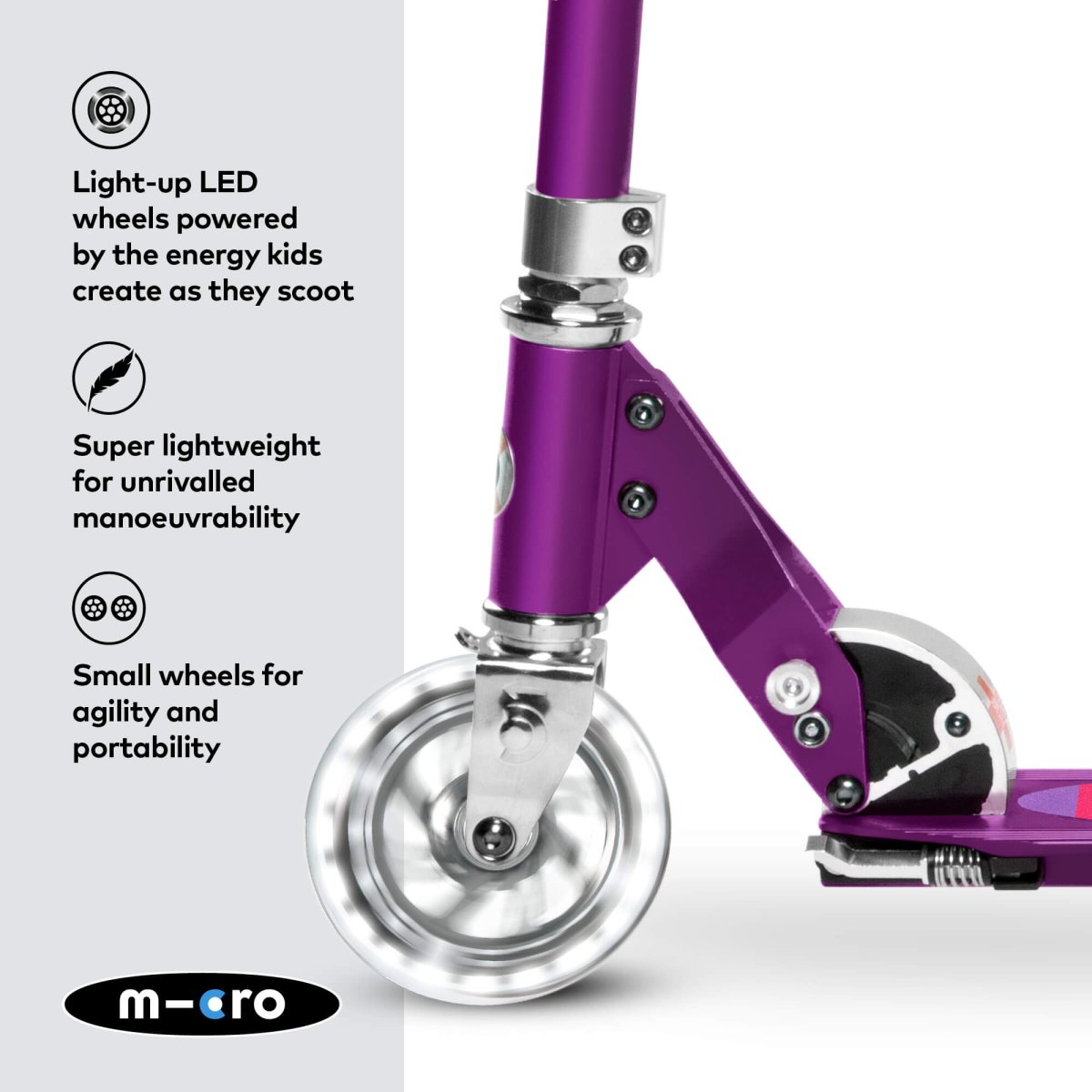 Micro Scooters Micro Sprite LED Scooter – Scooters for children, available at Learning Bugs UK