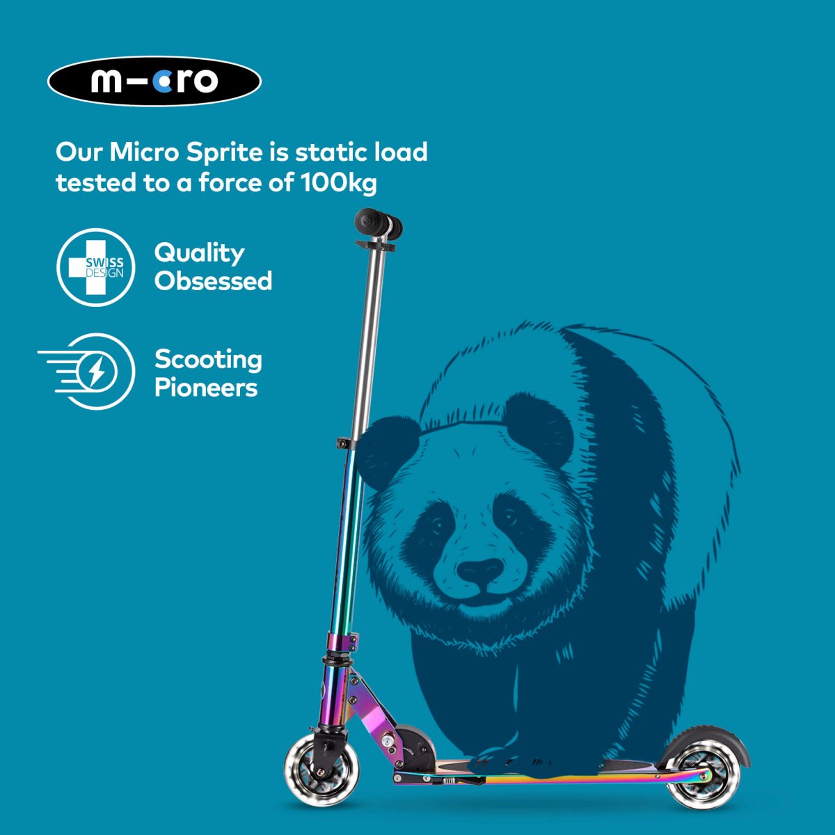 Micro Sprite LED Neochrome Scooter – for children, available at Learning Bugs UK