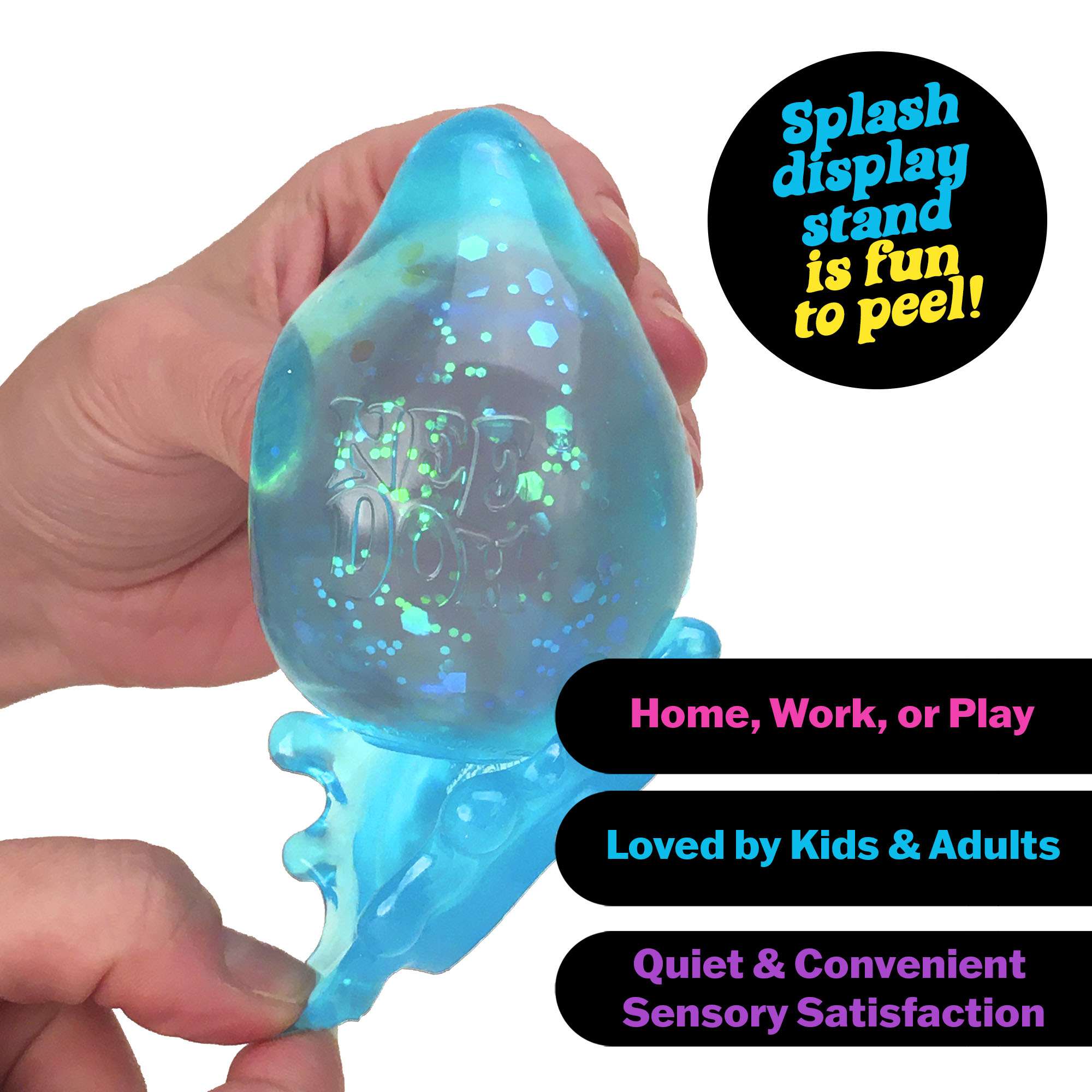 NeeDoh Dream Drop – Glitter Raindrop Fidget Toy (Colour Chosen at Random)