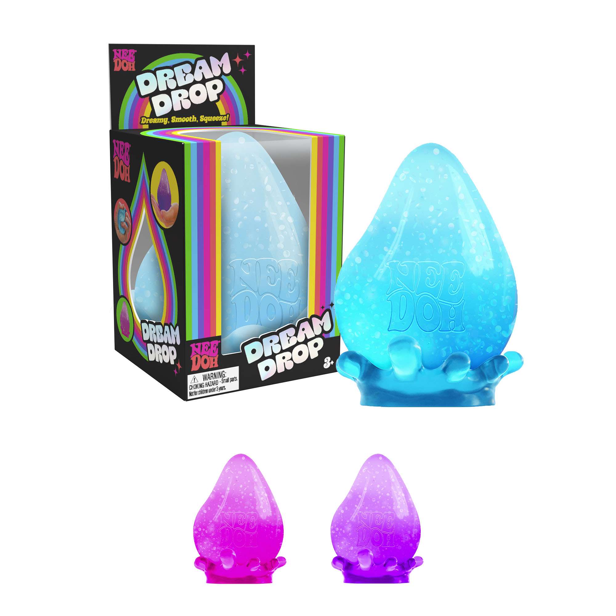 NeeDoh Dream Drop – Glitter Raindrop Fidget Toy (Colour Chosen at Random)