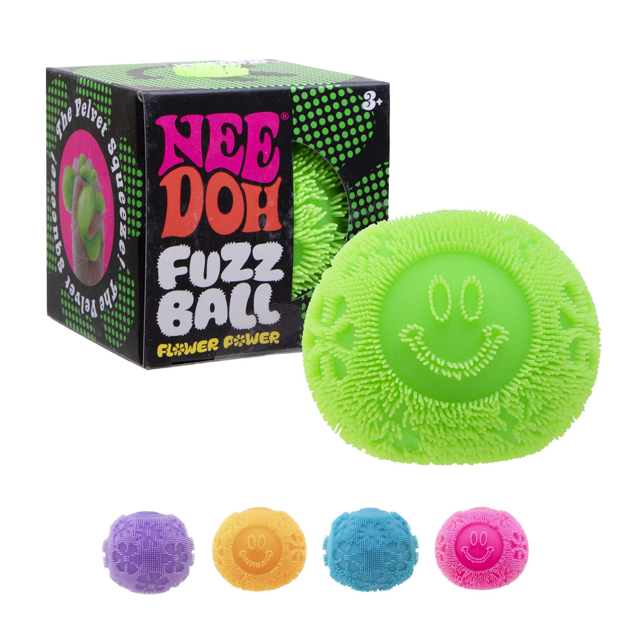 NeeDoh Fuzz Ball Flower Power – Soft & Fuzzy Sensory Toy