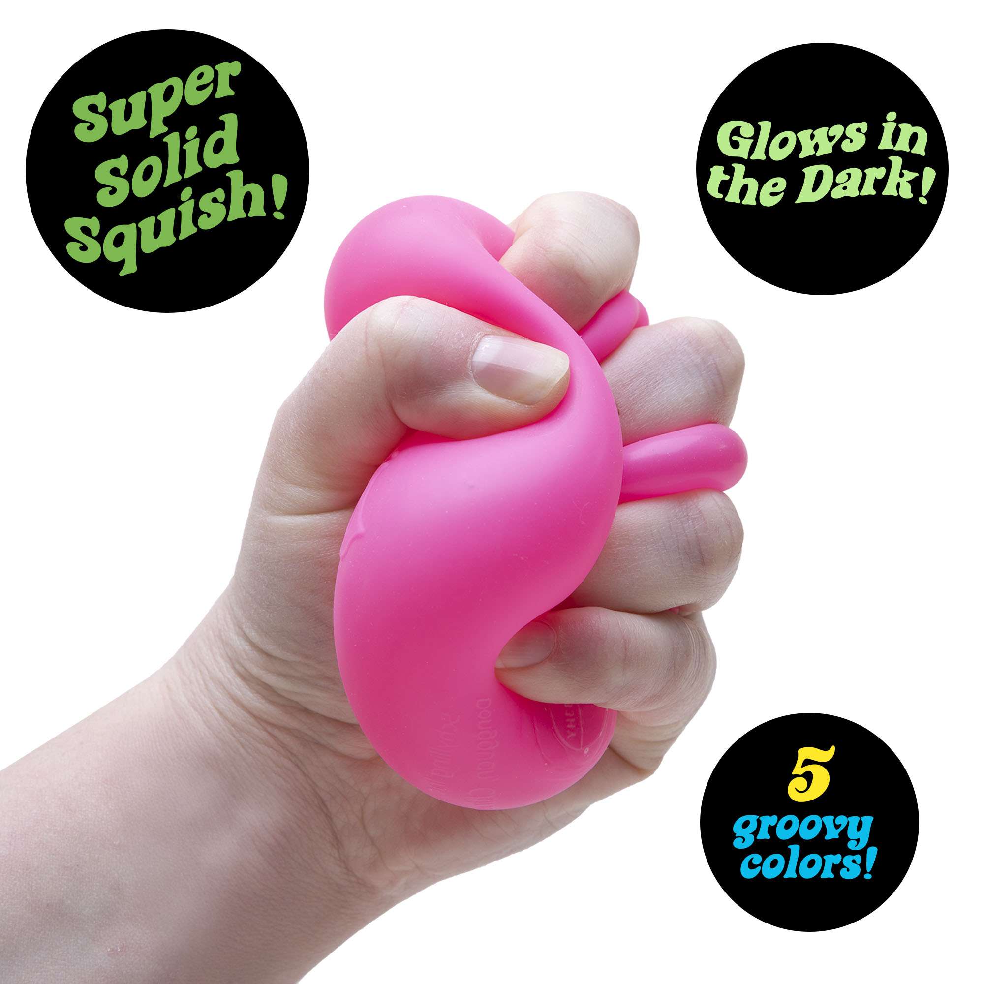 NeeDoh Nice Cube Glow – Glow in the Dark Squishy Fidget Toy