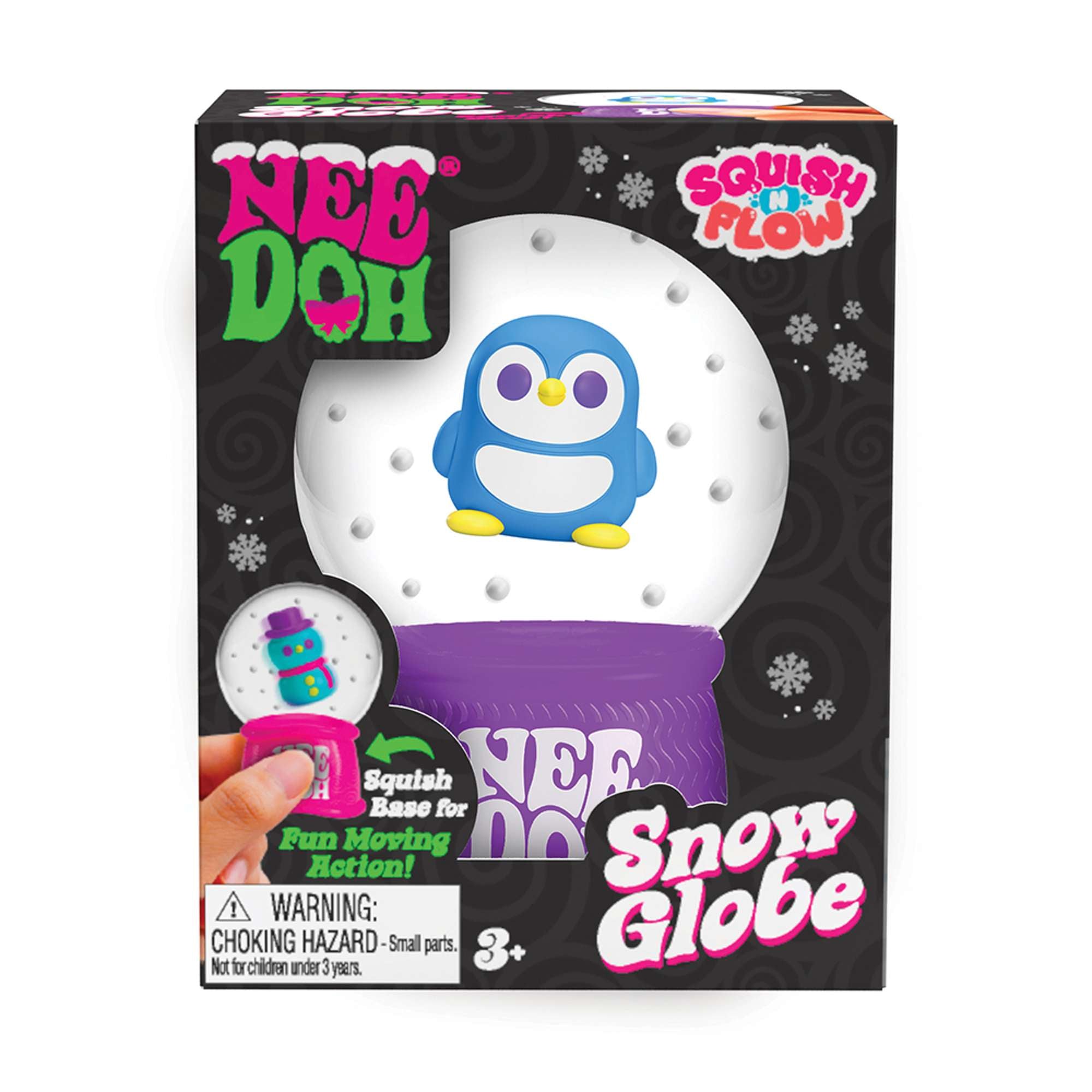 NeeDoh Squish N Flow Snow Globe – Christmas Fidget Toy
