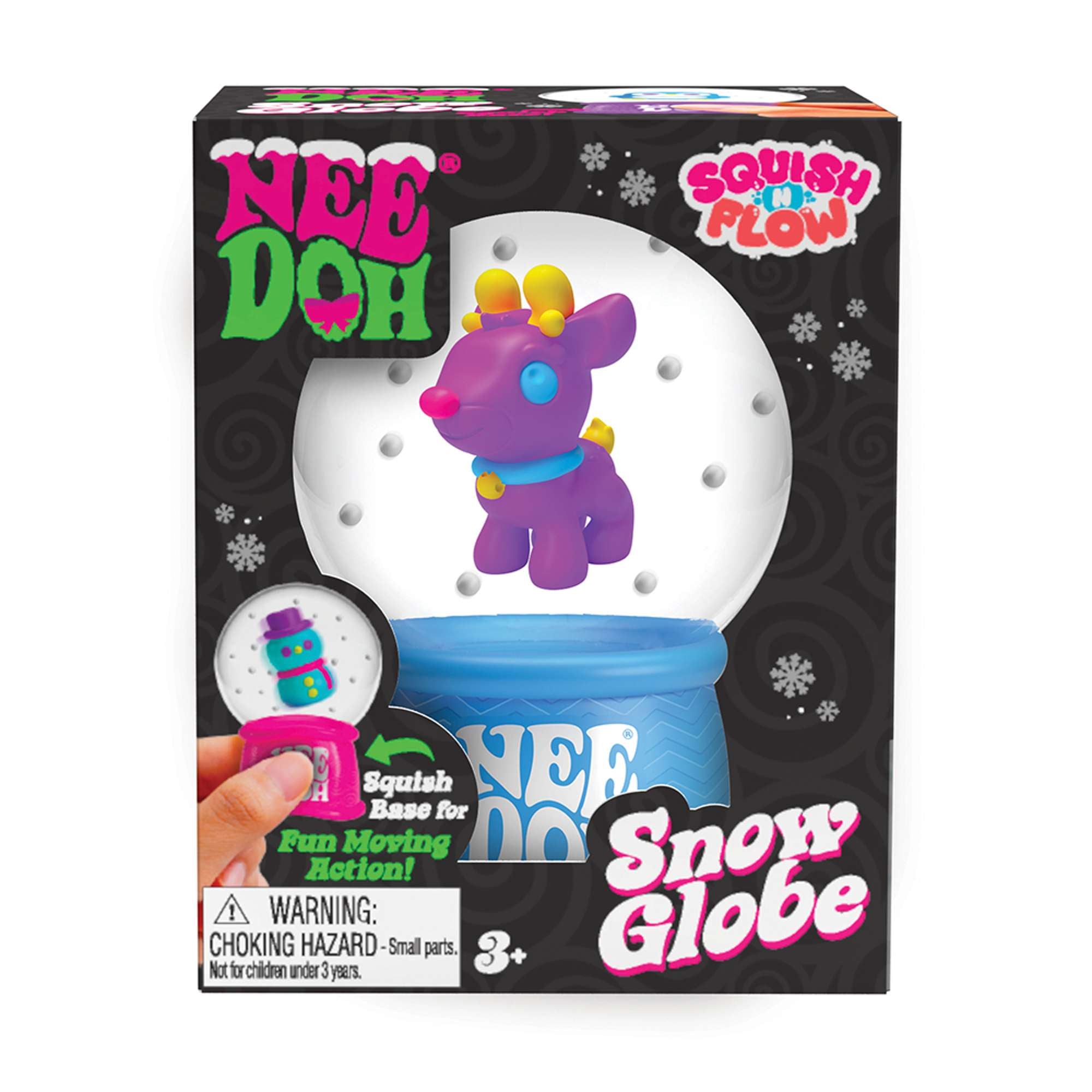NeeDoh Squish N Flow Snow Globe – Christmas Fidget Toy
