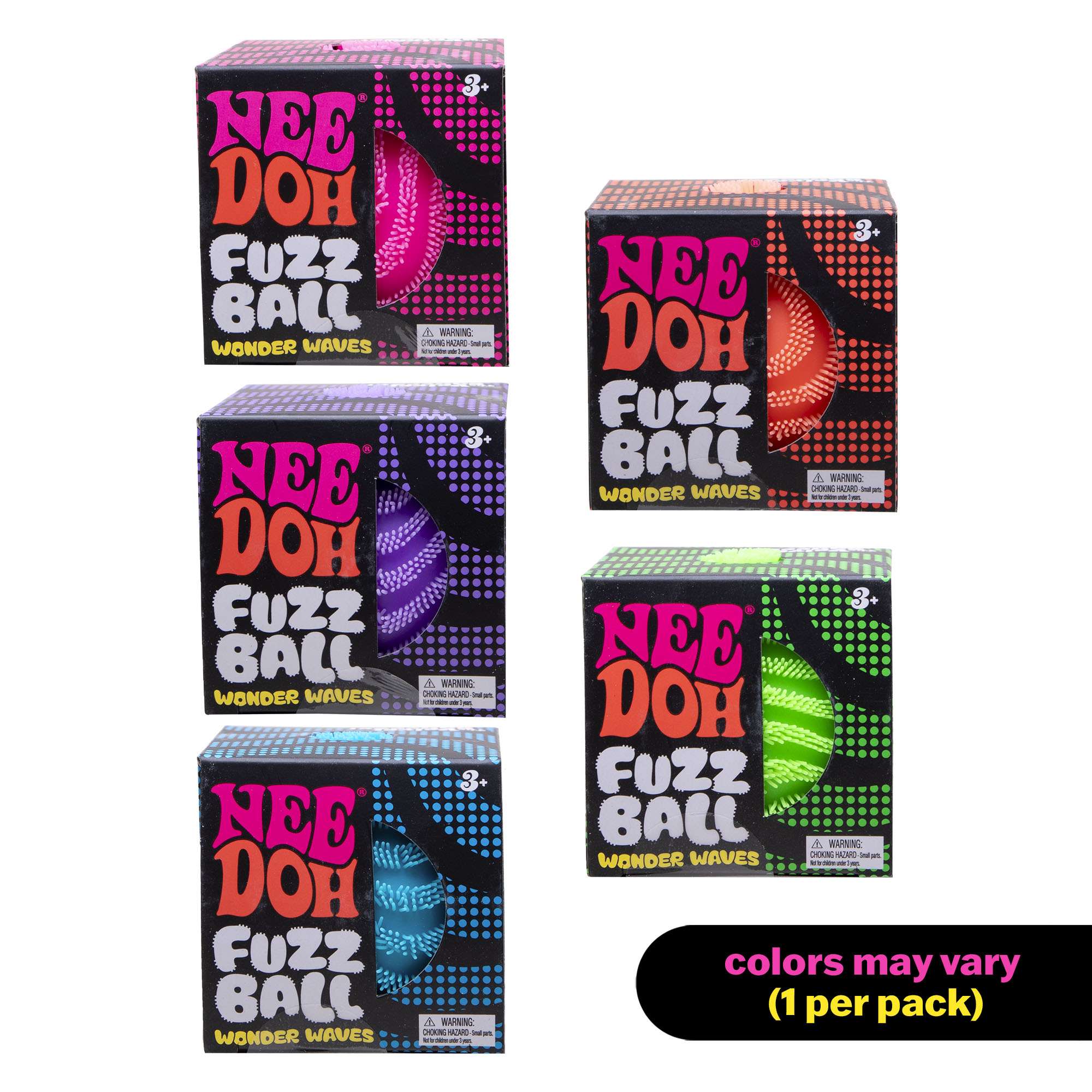 NeeDoh Fuzz Ball Wonder Waves – Sensory Squishy Fidget Toy for Kids