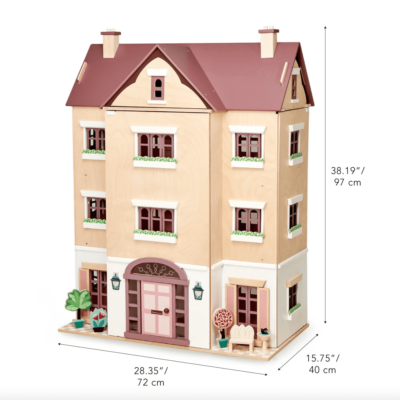 Buy Fantail Hall | Wooden dolls house for kids by Learning Bugs UK