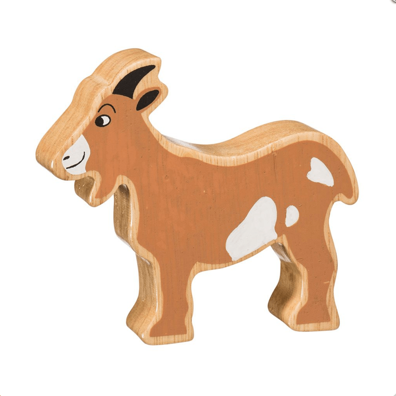 Buy Wooden Brown Goat Figure | for kids by Learning Bugs UK