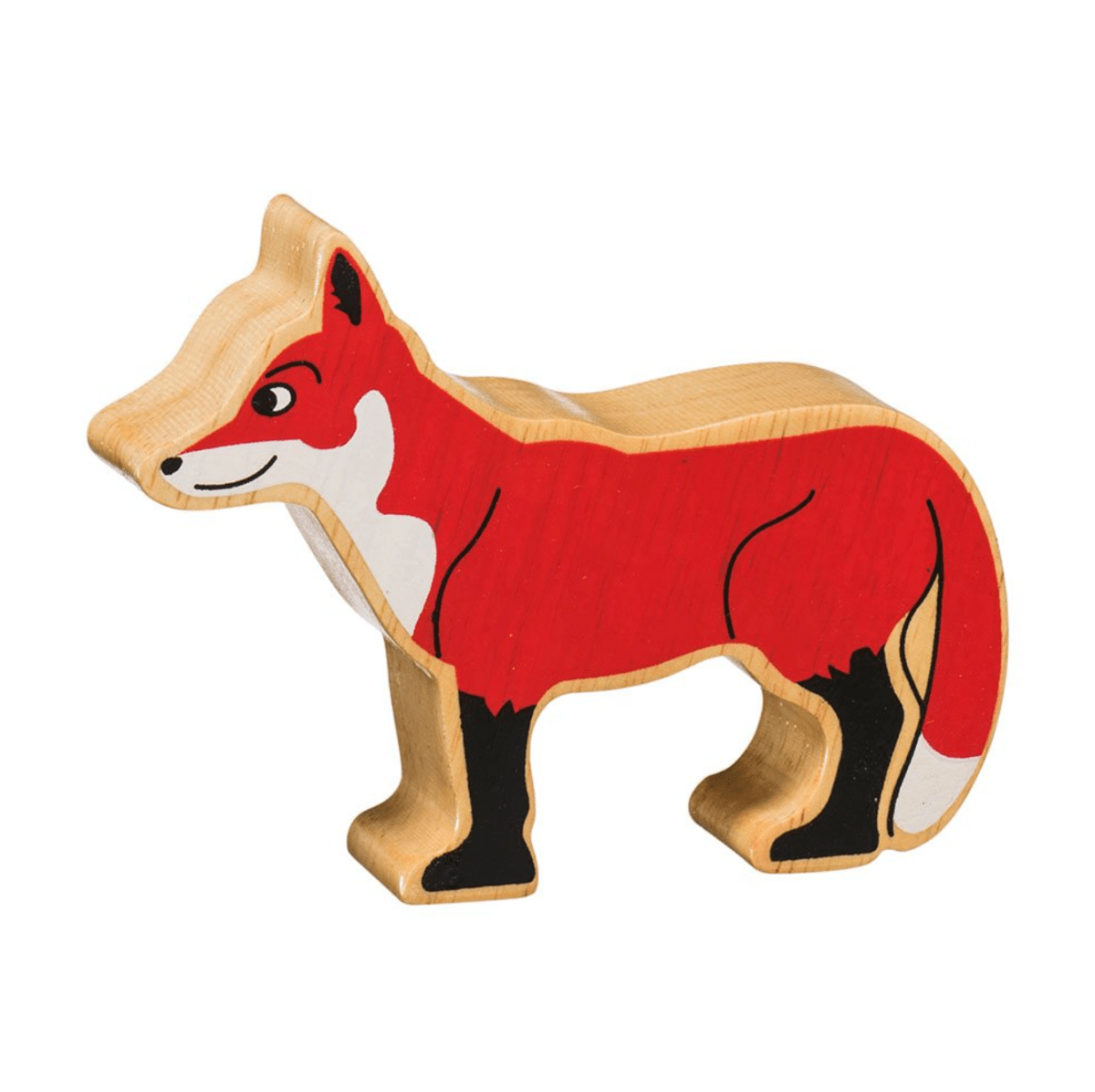 Wooden Fox Figure – for children, available at Learning Bugs UK
