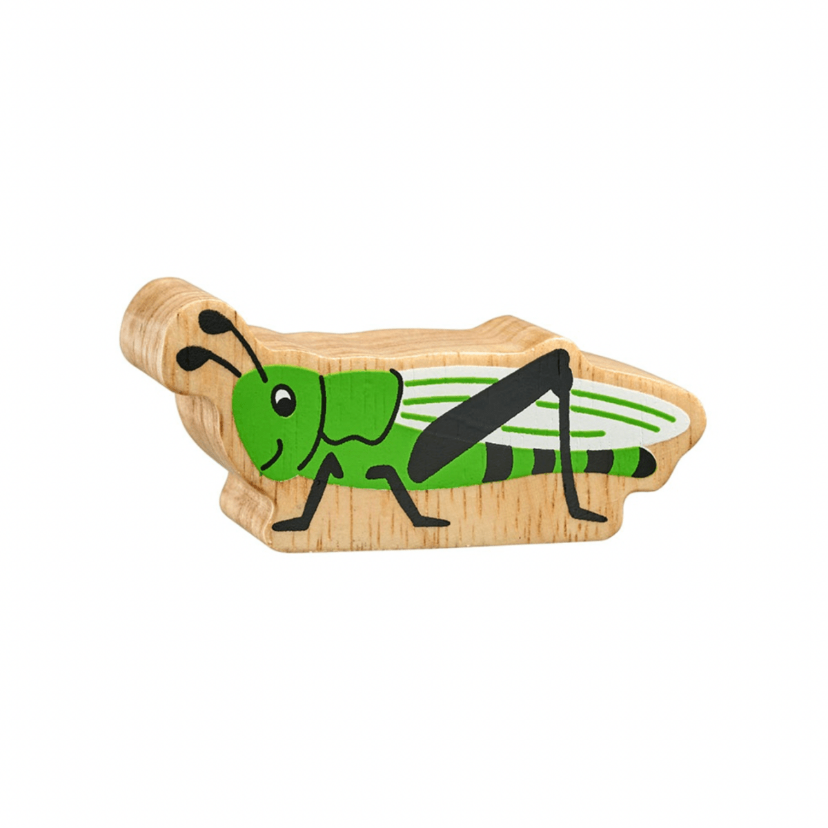 Wooden Grasshopper Figure – for children, available at Learning Bugs UK