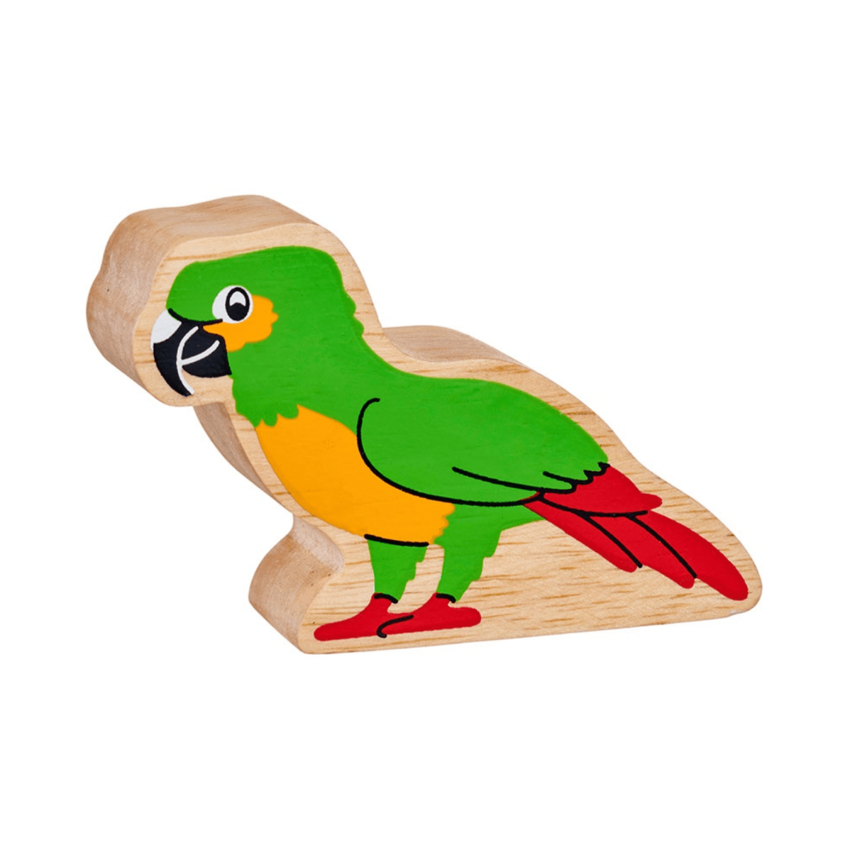 Wooden Parrot Figure – for children, available at Learning Bugs UK