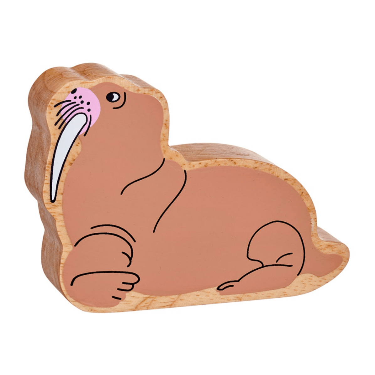 Wooden Walrus Figure – for children, available at Learning Bugs UK
