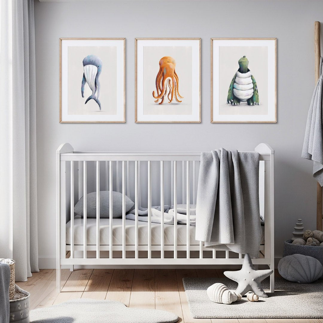 Under the Sea Nursery Prints Set of 3 – Print Sets for children, available at Learning Bugs UK