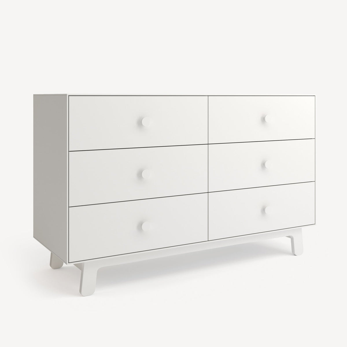 Oeuf Merlin 6-Drawer Dresser in White, side view