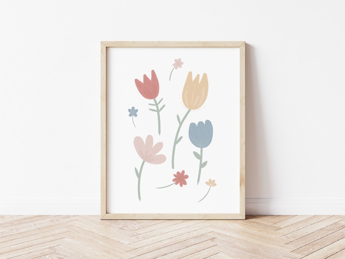 Spring Flowers Print – for children, available at Learning Bugs UK