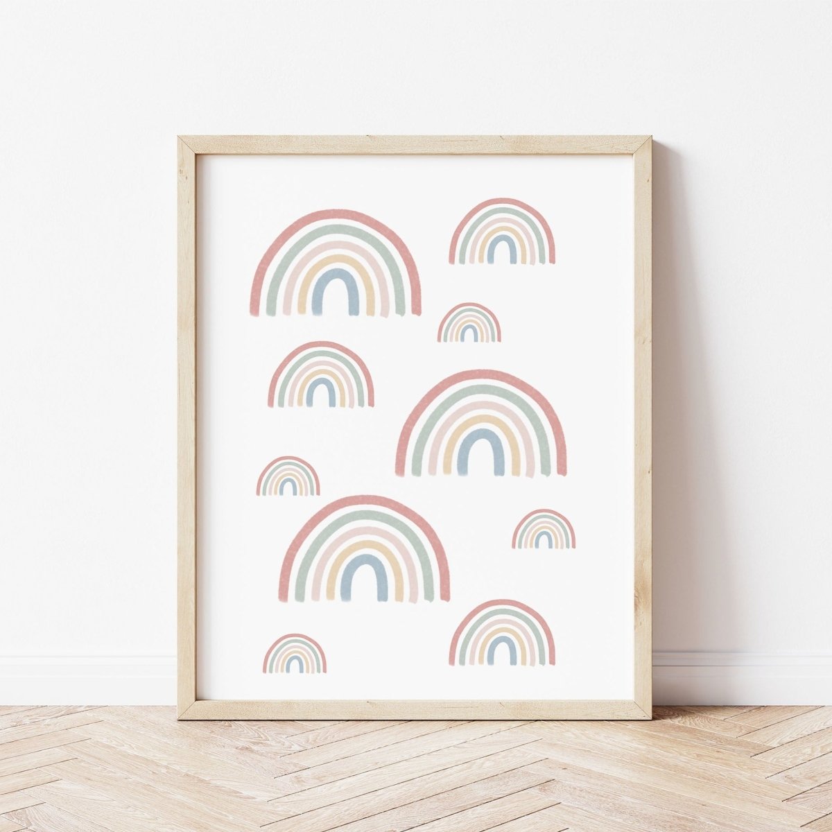 Spring Rainbows Print - portrait – for children, available at Learning Bugs UK
