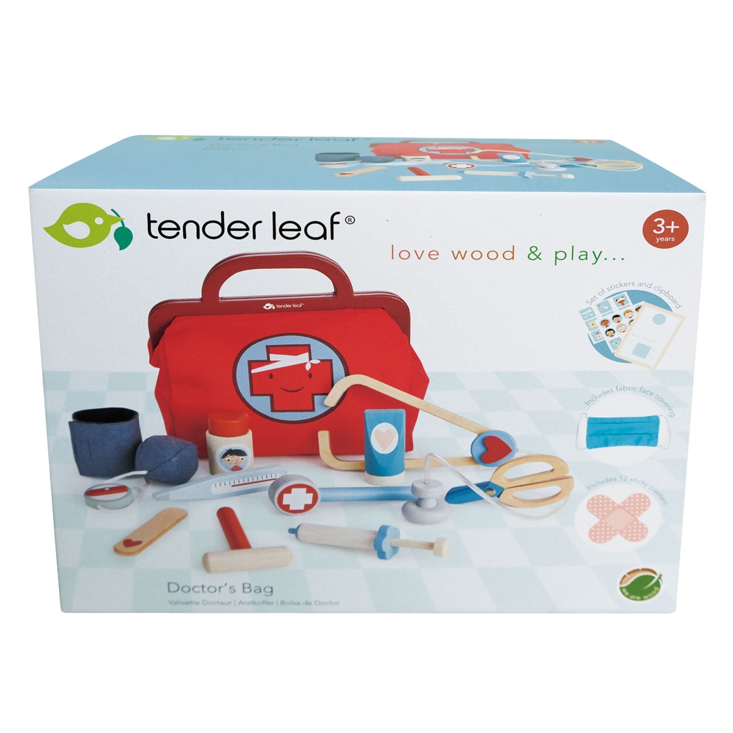 Buy Tender Leaf Doctor's Bag Set | wooden doctors bag for kids by Learning Bugs UK