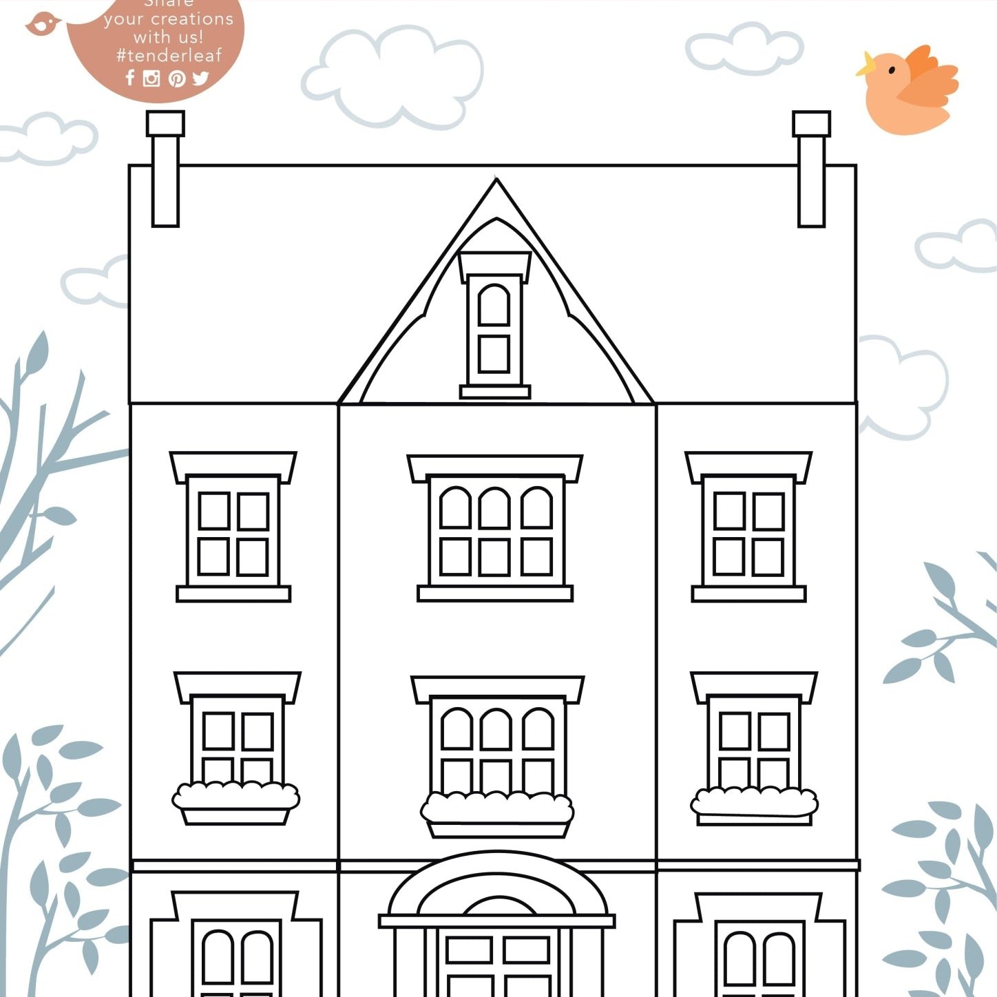 Buy Fantail Hall | Wooden dolls house for kids by Learning Bugs UK