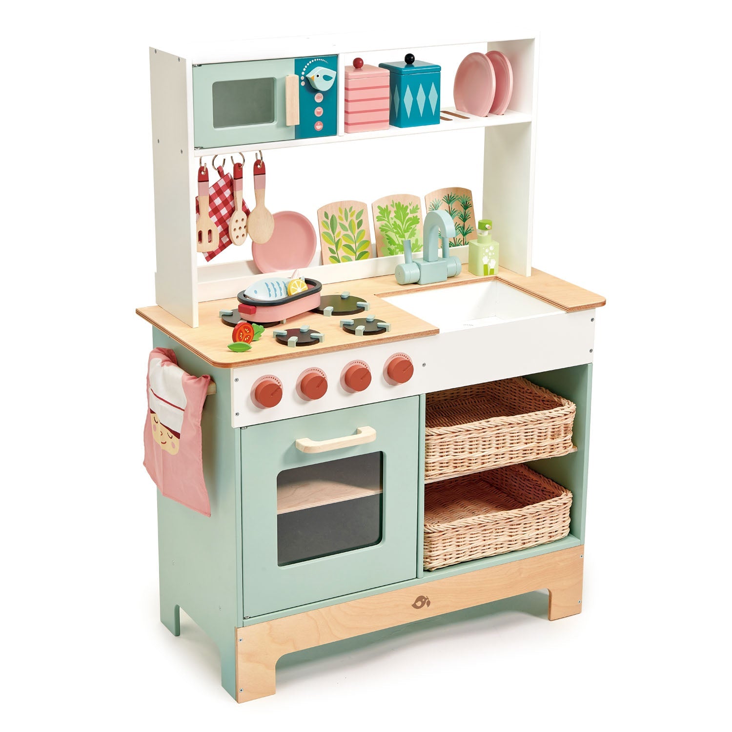 Buy Tender Leaf Kitchen Range | Wooden toy kitchen for kids by Learning Bugs UK