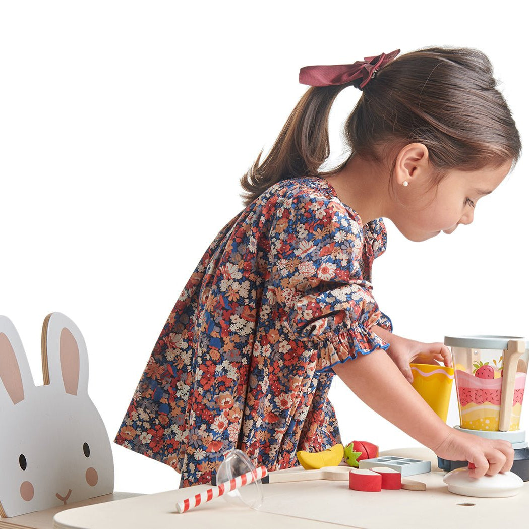 Breakfast Bundle (Toaster Set, Fruity Blender Set) – Wooden toy blender and toaster for children, available at Learning Bugs UK